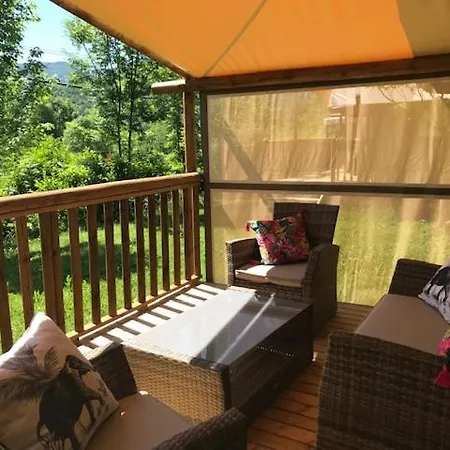 Camping-Gites Au Songe Du Valier Seix Exterior foto